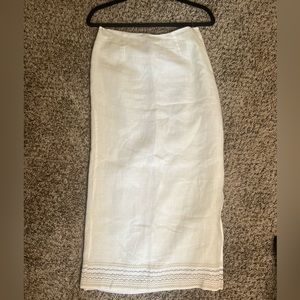 Linen pencil skirt